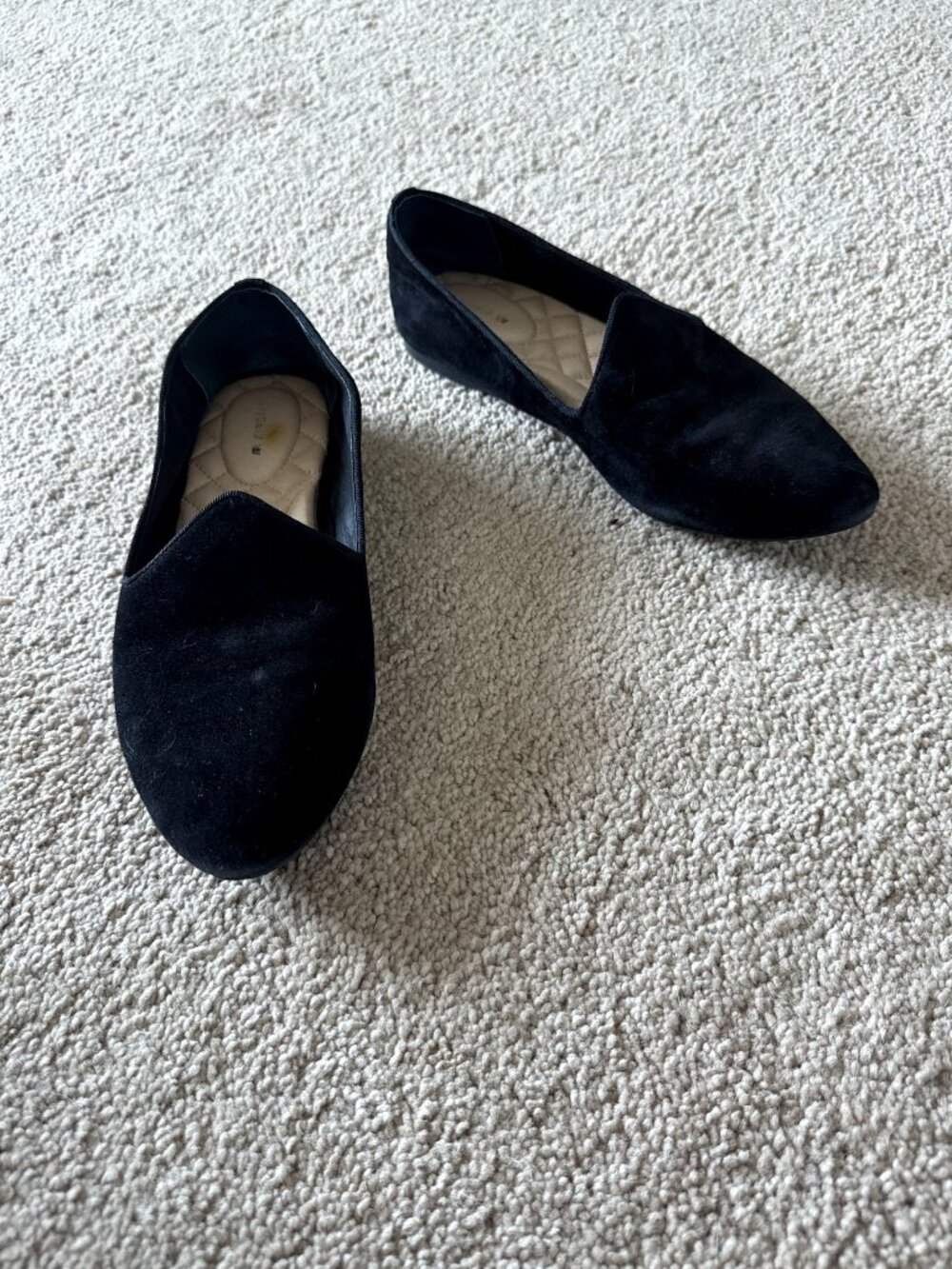 Birdies Starling Black Velvet Smoking Slippers Size 8